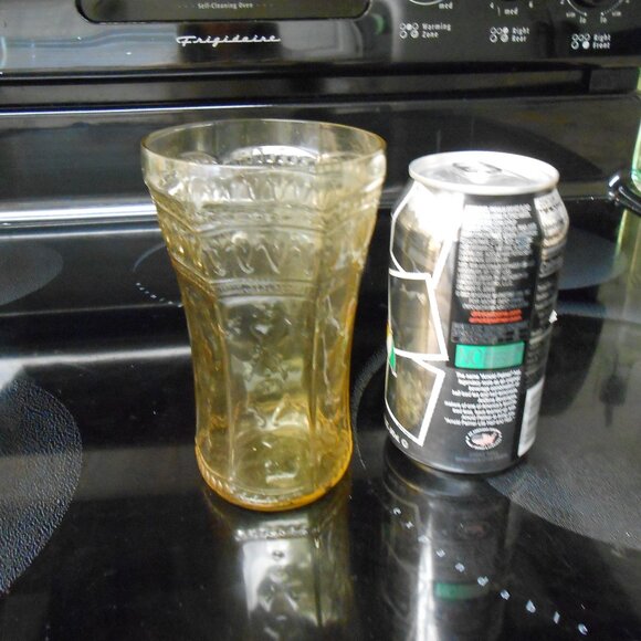 Depression Glass Amber Patrician Pattern Tumbler By Federal Glass Co. 1933-1937 - Picture 4 of 4